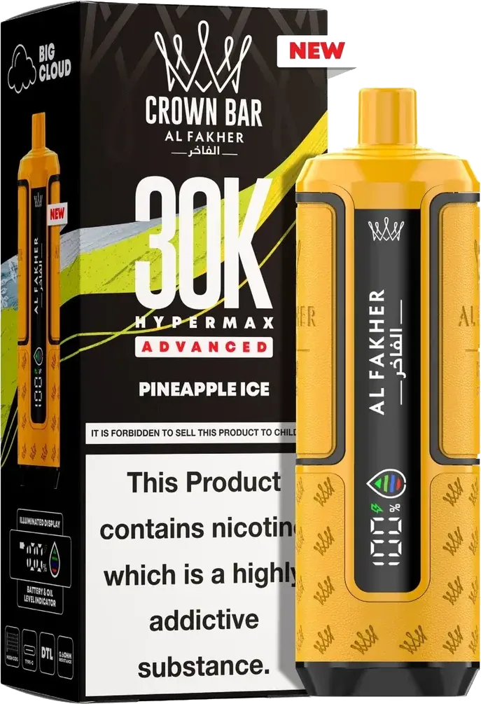 Al Fakher Crown Bar 30K Hyper Max Advanced, Pineapple Ice, vue principale