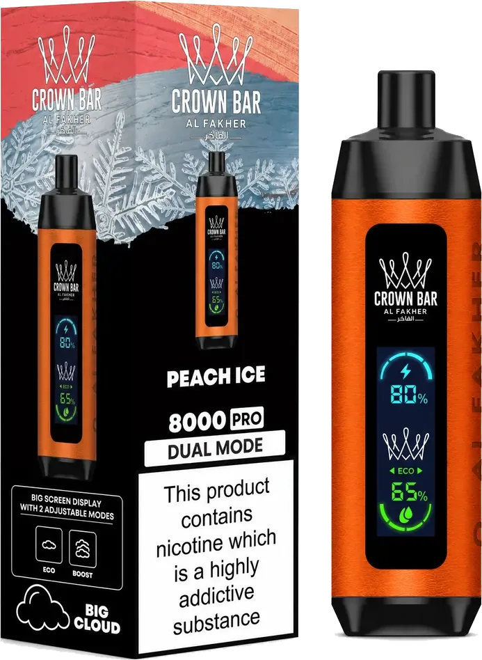 Al Fakher Crown Bar 8K Pro Peach Ice Peach Ice