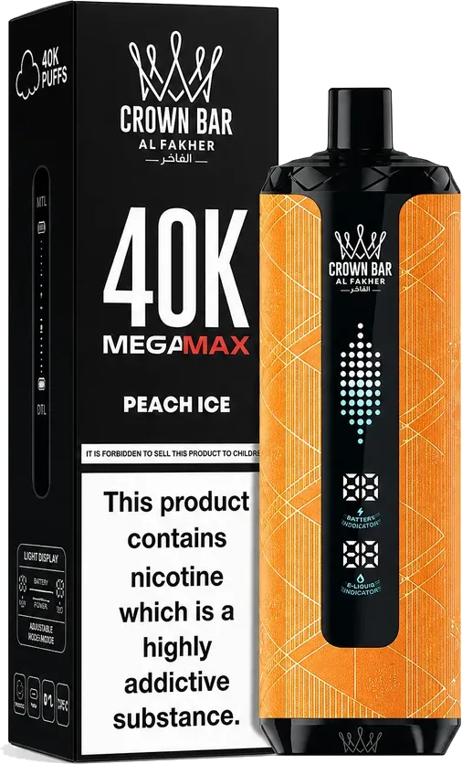 Al Fakher Crown Bar 40K Mega Max Peach Ice Peach Ice