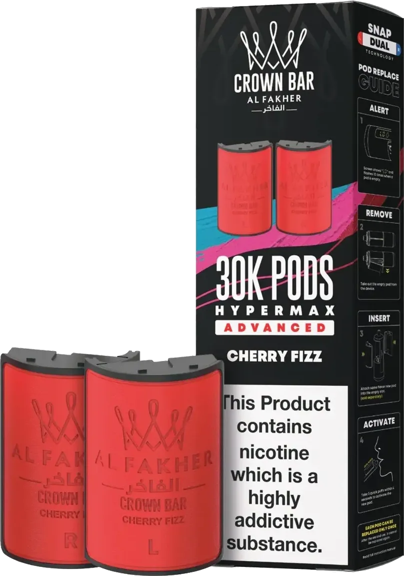 Cartouche Al Fakher Crown Bar 30K Hyper Max Advanced - Cherry Fizz Cherry Fizz