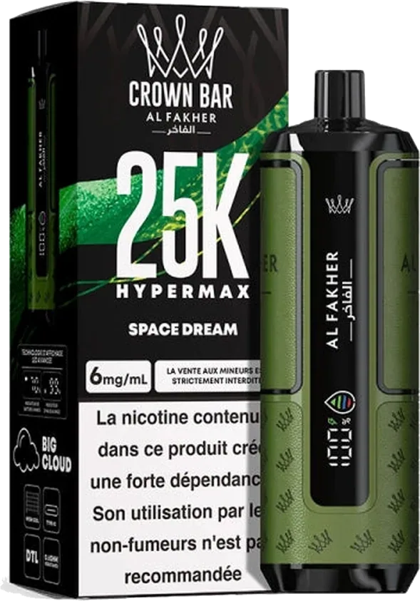 Al Fakher Crown Bar 25K Hyper Max, Space Dream Space Dream