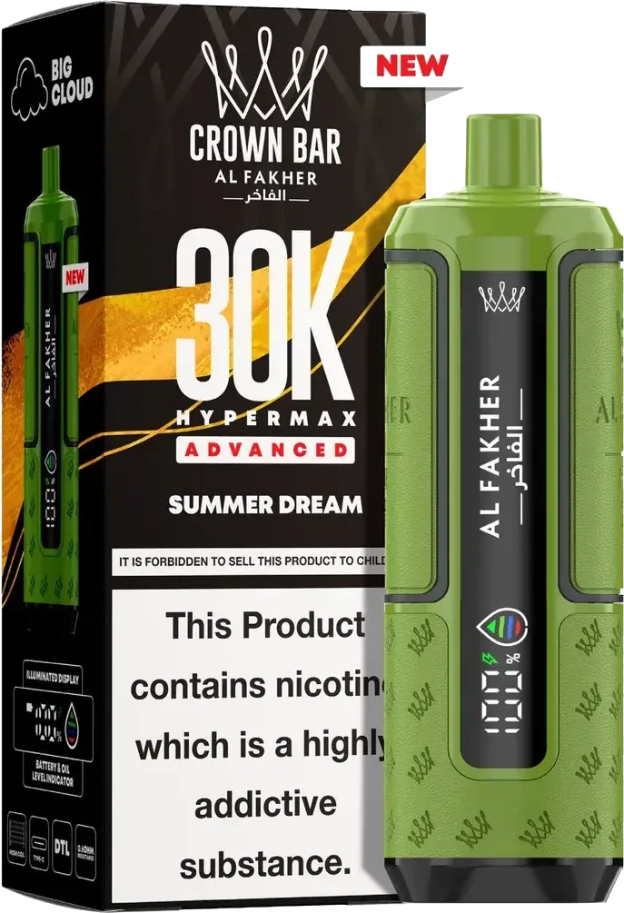 Al Fakher Crown Bar 30K Hyper Max Advanced, Summer Dream, vue principale