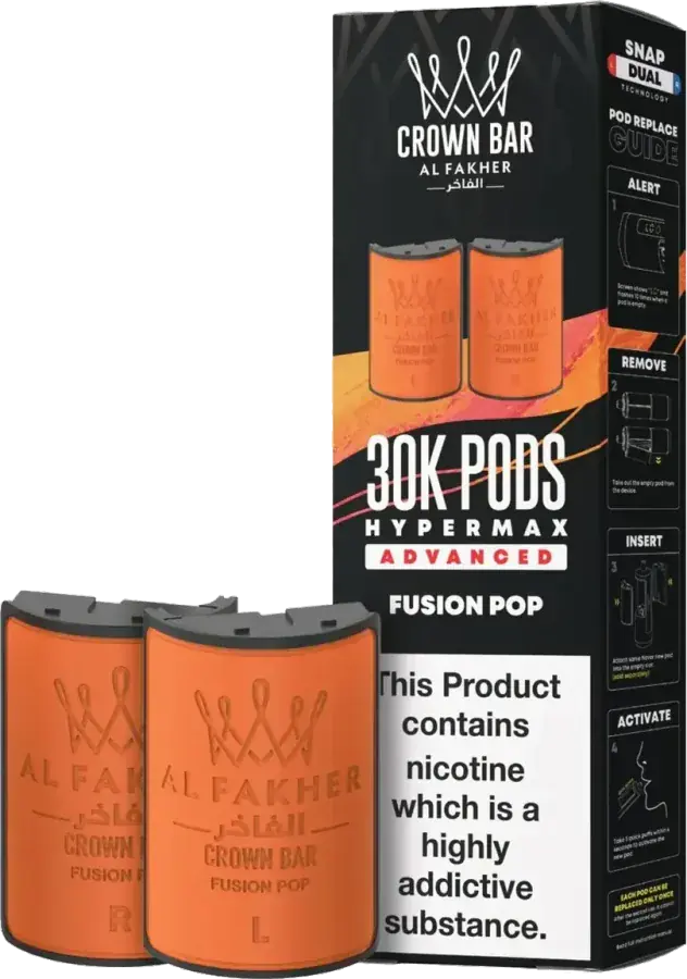 Cartouche Al Fakher Crown Bar 30K Hyper Max Advanced - Fusion Pop Fusion Pop