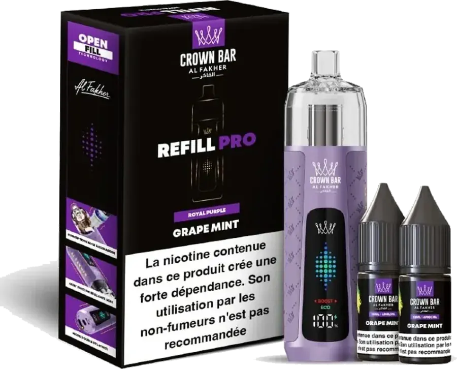 Al Fakher Crown Bar Refill Pro 30K Grape Mint Grape Mint