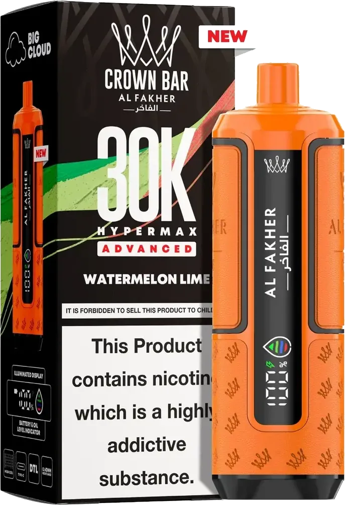 Al Fakher Crown Bar 30K Hyper Max Advanced, Watermelon Lime, vue principale