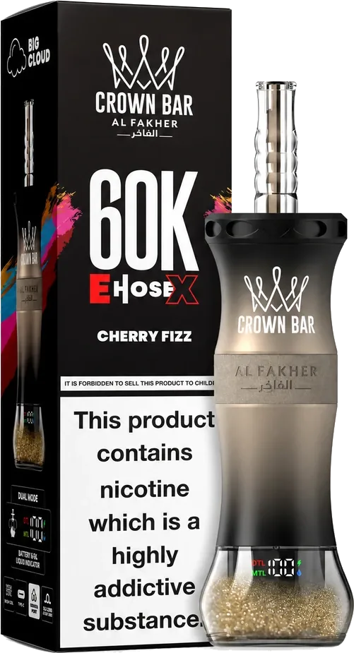 Al Fakher Crown Bar 60K E-Hose X, Cherry Fizz Cherry Fizz