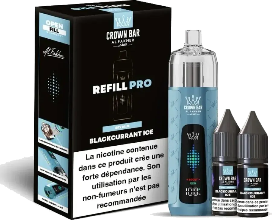 Al Fakher Crown Bar Refill Pro 30K Blackcurrant Ice Blackcurrant Ice