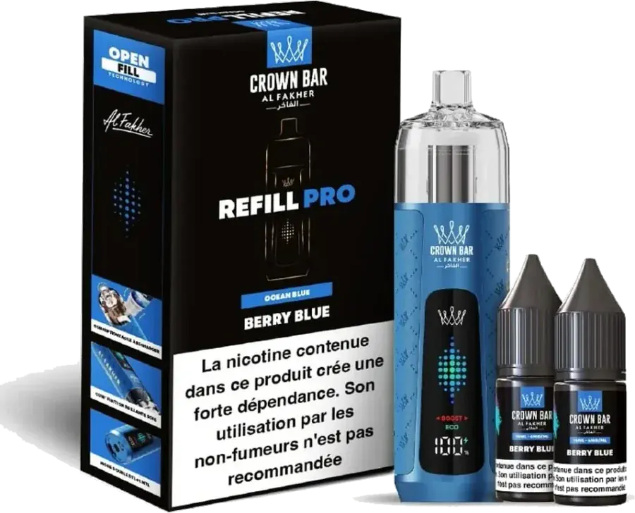 Al Fakher Crown Bar Refill Pro 30K Berry Blue Berry Blue