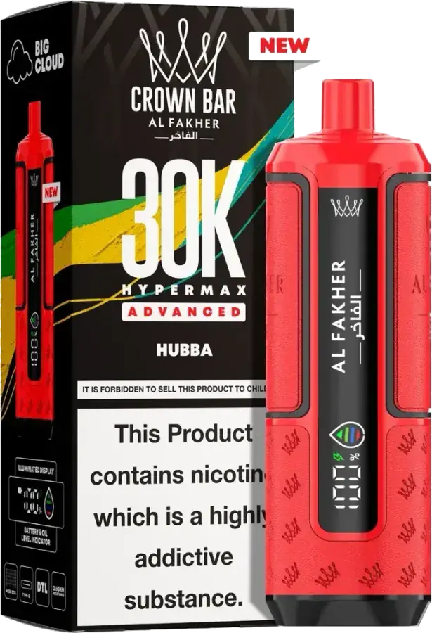 Al Fakher Crown Bar 30K Hyper Max Advanced, Hubba, vue principale