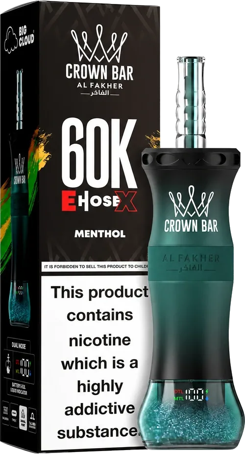 Al Fakher Crown Bar 60K E-Hose X, Menthol Menthol