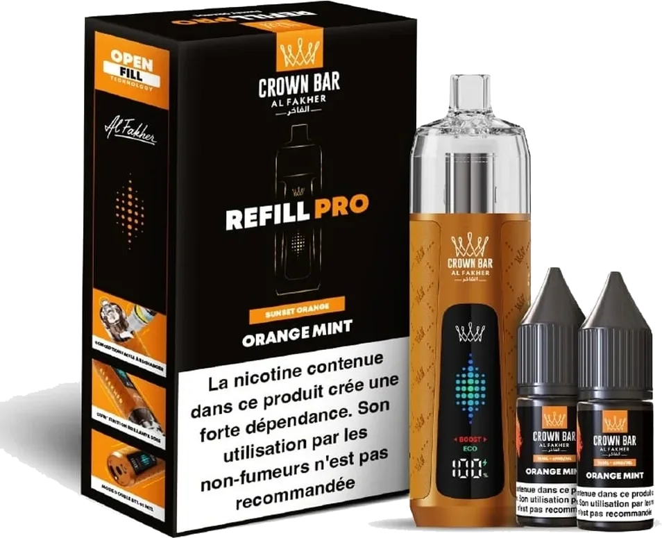Al Fakher Crown Bar Refill Pro 30K Orange Mint Orange Mint