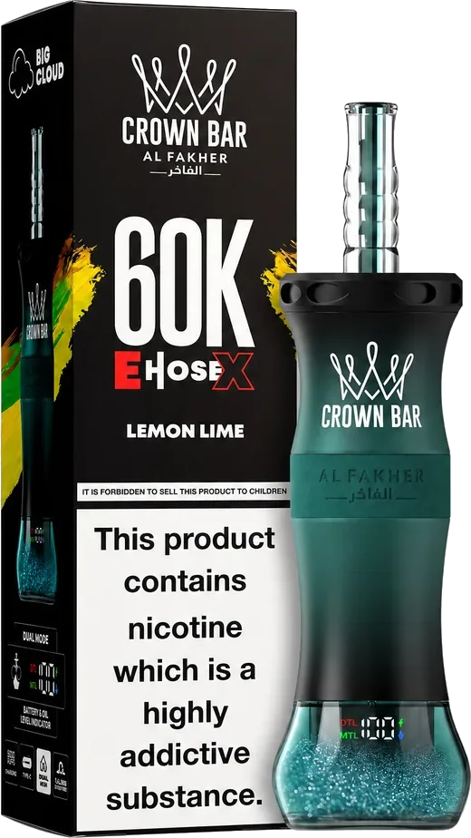 Al Fakher Crown Bar 60K E-Hose X, Two Apple Two Apple