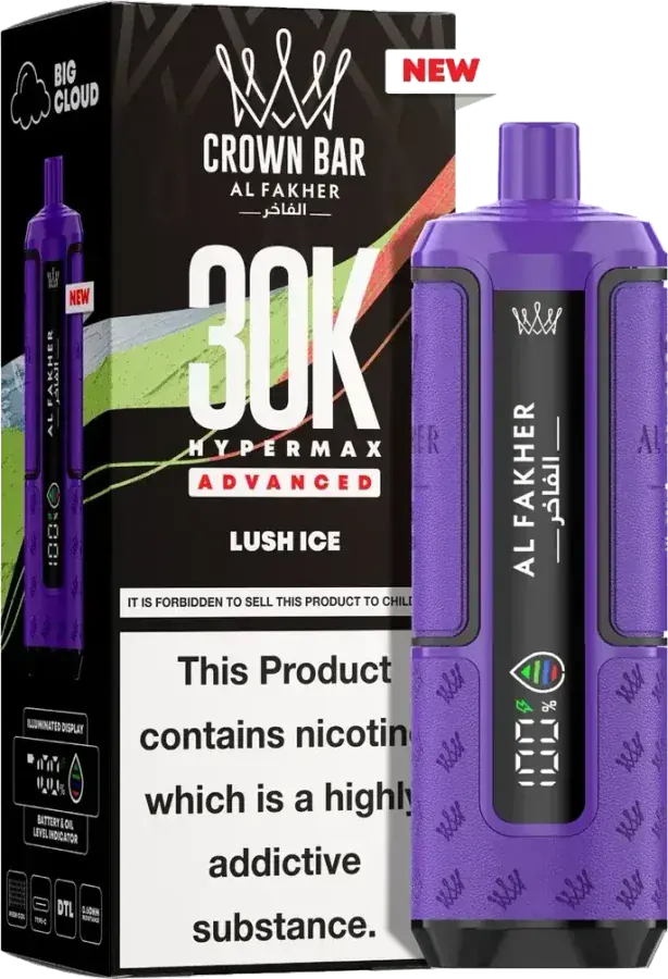 Al Fakher Crown Bar 30K Hyper Max Advanced, Lush Ice, vue principale