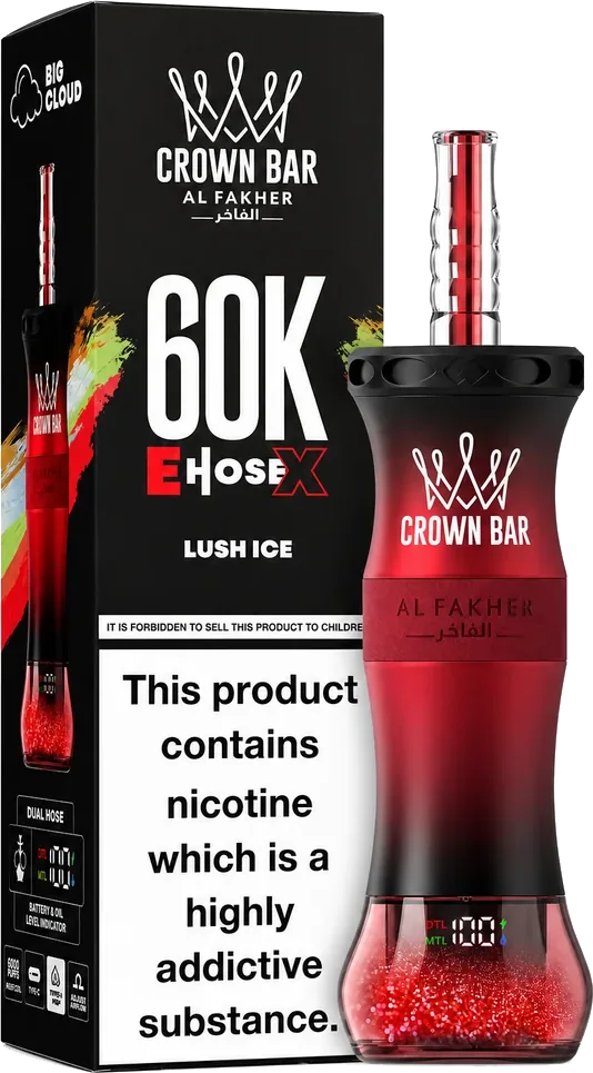 Al Fakher Crown Bar 60K E-Hose X, Watermelon Cherry Watermelon Cherry